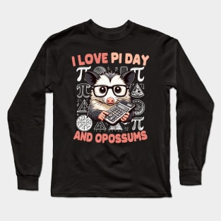 Pi Day Opossum Long Sleeve T-Shirt